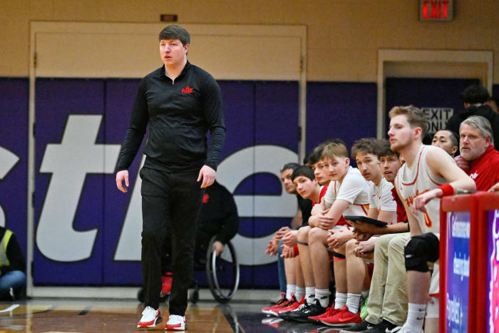 a Putnam North Eugene 5A Oregon boys basketball quarterfinal 2024 Leon Neuschwander 18